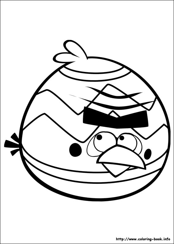 Plansa de colorat cu Angry Birds 105 8
